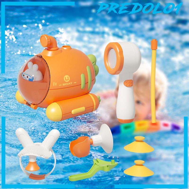 8Pcs Baby Bath Toys Interactive Electric Shower Head for Boys Holiday Gifts