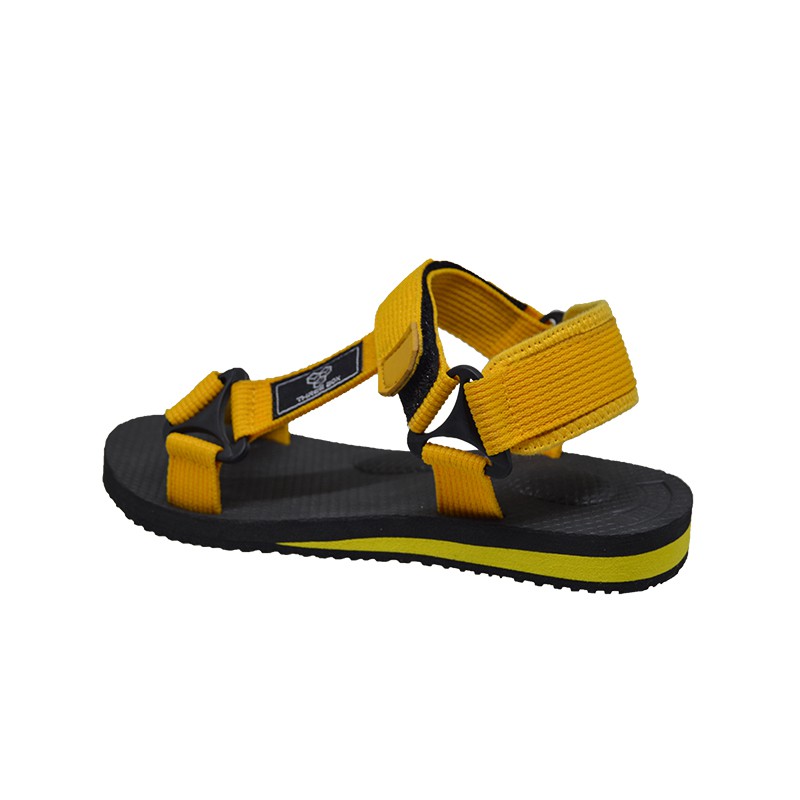 THREE BOX - Sandal Gunung Tali Massive Wanita BlackYellow Traveling Hiking Outdoor Medium Jumbo ORIGINAL