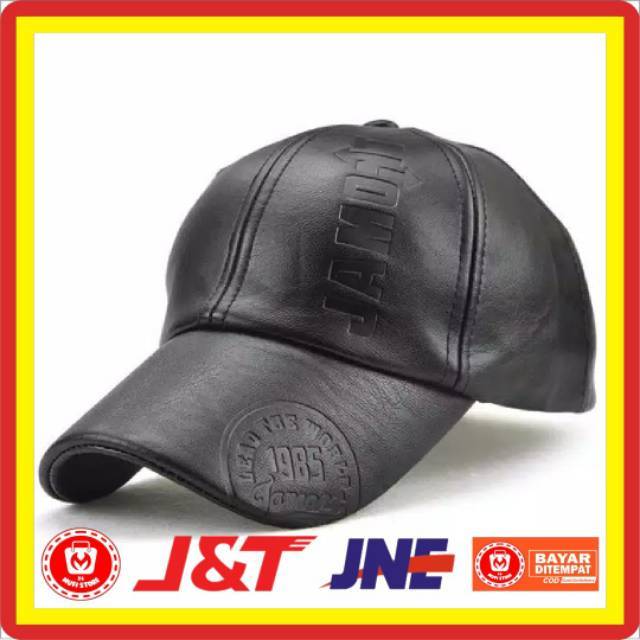 Topi Pria Kulit Original Baseball Cap import Jamont TK03