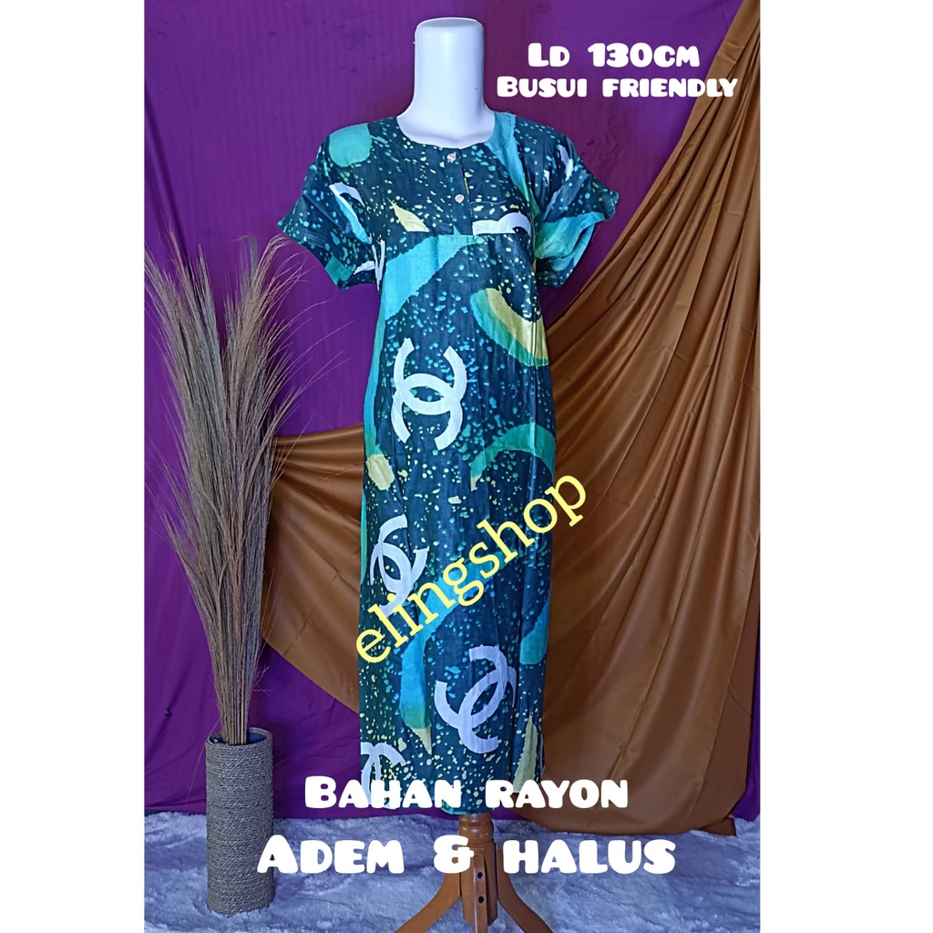 Baju Daster Busui Super Jumbo Busui Ibu Ibu Wanita Hamil Dan Menyusui Kekinian LD 130 Rayon Murah