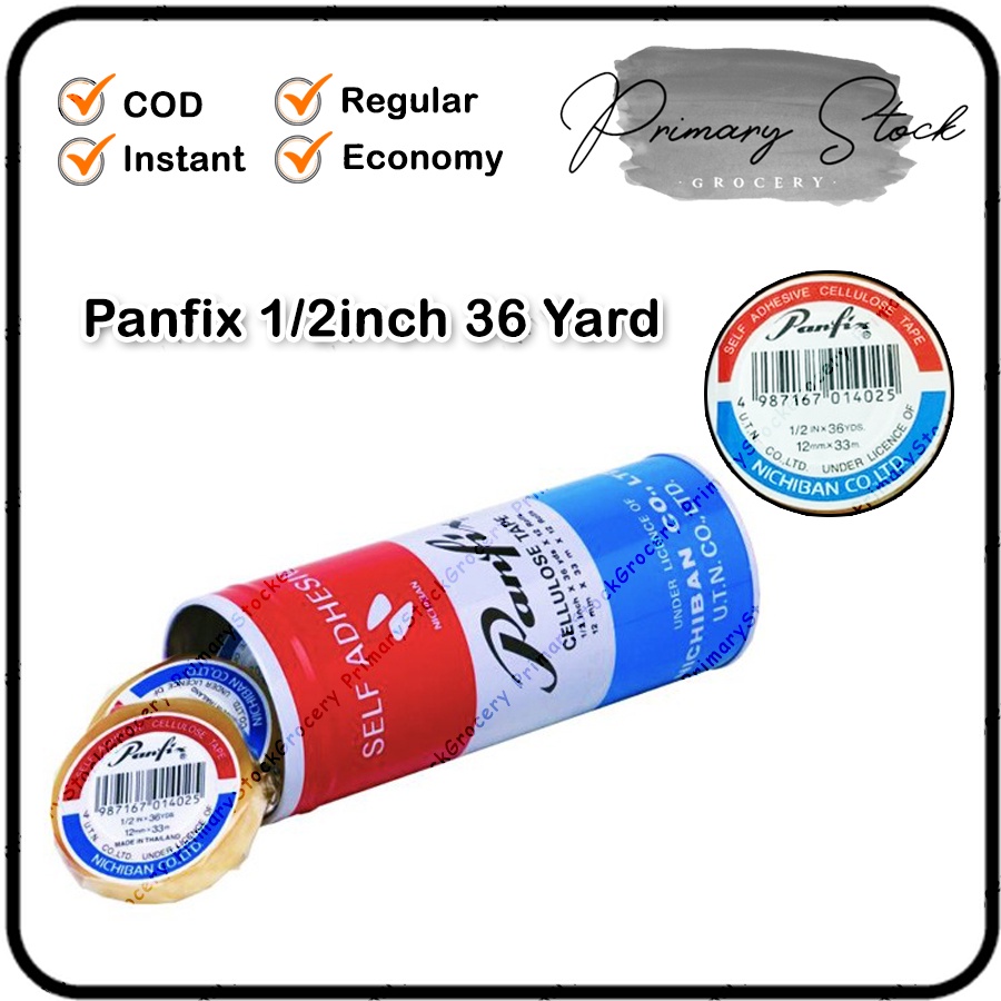 

Panfix Solatip 1/2 Inch 36 Yard Kaleng Selotip Self Adhesive Cellulose Tape 33 Meter