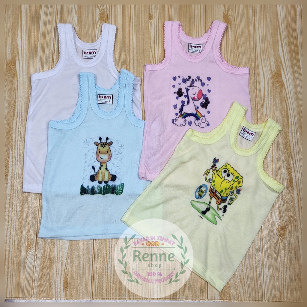 KAOS DALAM ANAK / SINGLET ANAK / SINGLET PUTIH WARNA