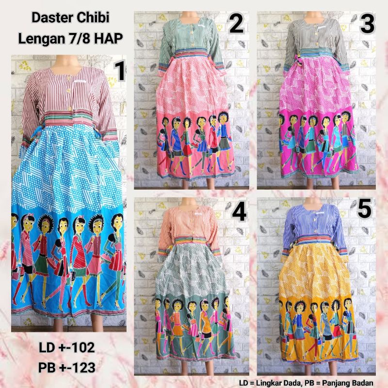 DASTER CHIBI LENGAN 7/8 HAP DASTER MODERN KEKINIAN BUSUI FRIENDLY ADEM BU TEJO KLSO + FSYN