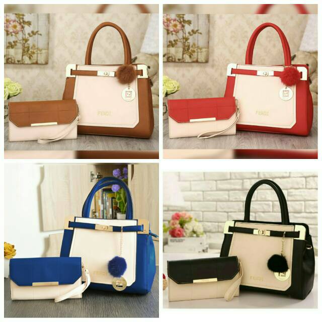 2157 tas import Tas fashion tas korea tas murah tas batam tas branded 2in1 tas fendi