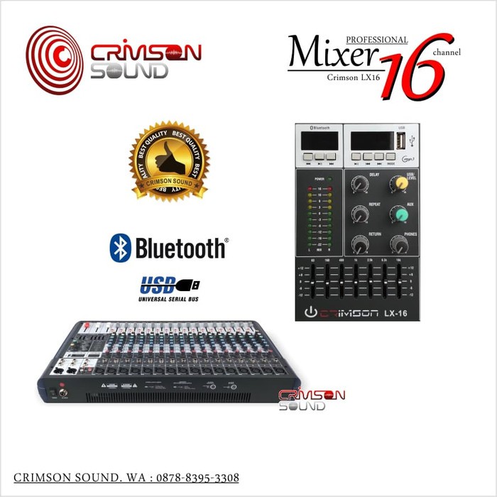 CRIMSON LX 16 MIXER VOCAL 16 CHANNEL SOUND SYSTEM