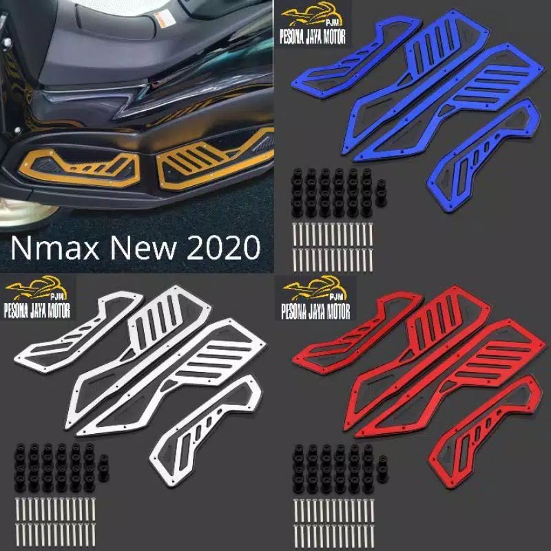 Bordes Nmax Karpet Pijakan Kaki Nmax New 2020-2021 Cnc Original Merk AKAI Racing Original