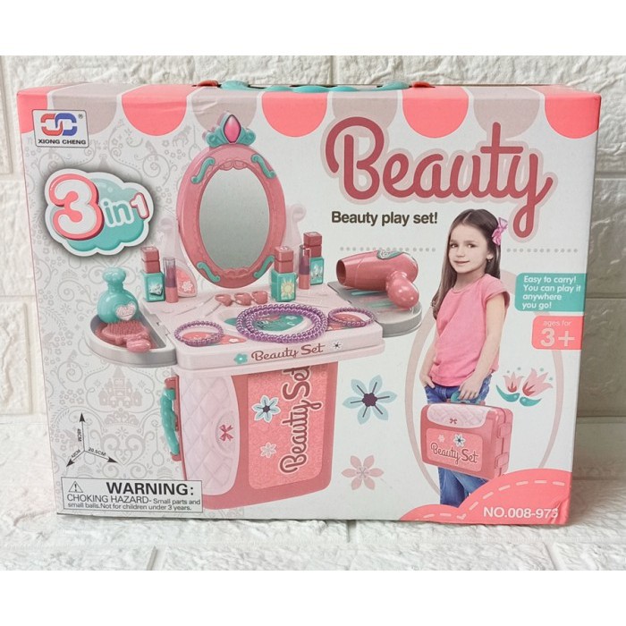 3IN1 Beauty Playset Mainan Make up Dandan