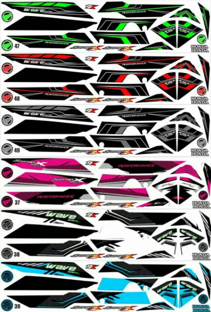 Sticker Striping Variasi Thailand Thailook Supra X 125 Fi Wave