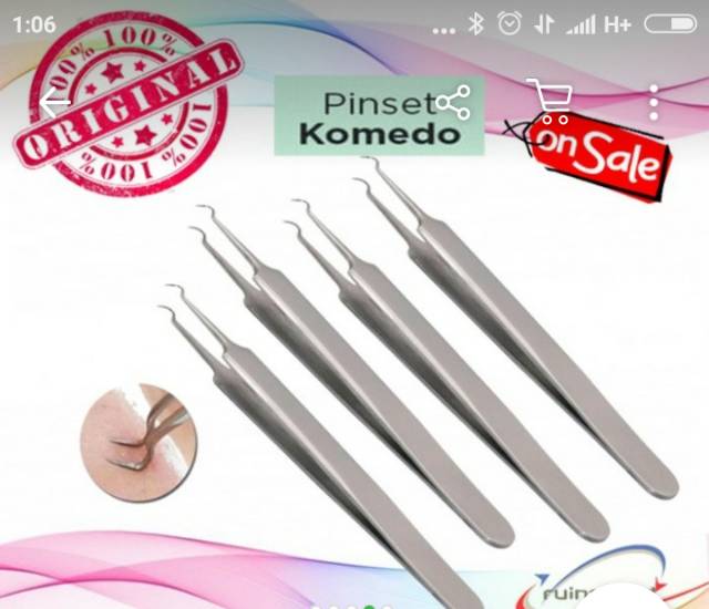 Pinset Jepit komedo / pengangkat komedo jerawat wajah