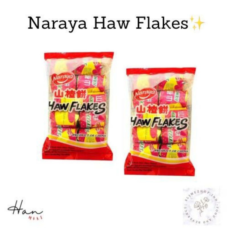

NARAYA HAW FLAKES 90gr isi 10pcs Manisan Buah Haw, Permen Koin Sanca