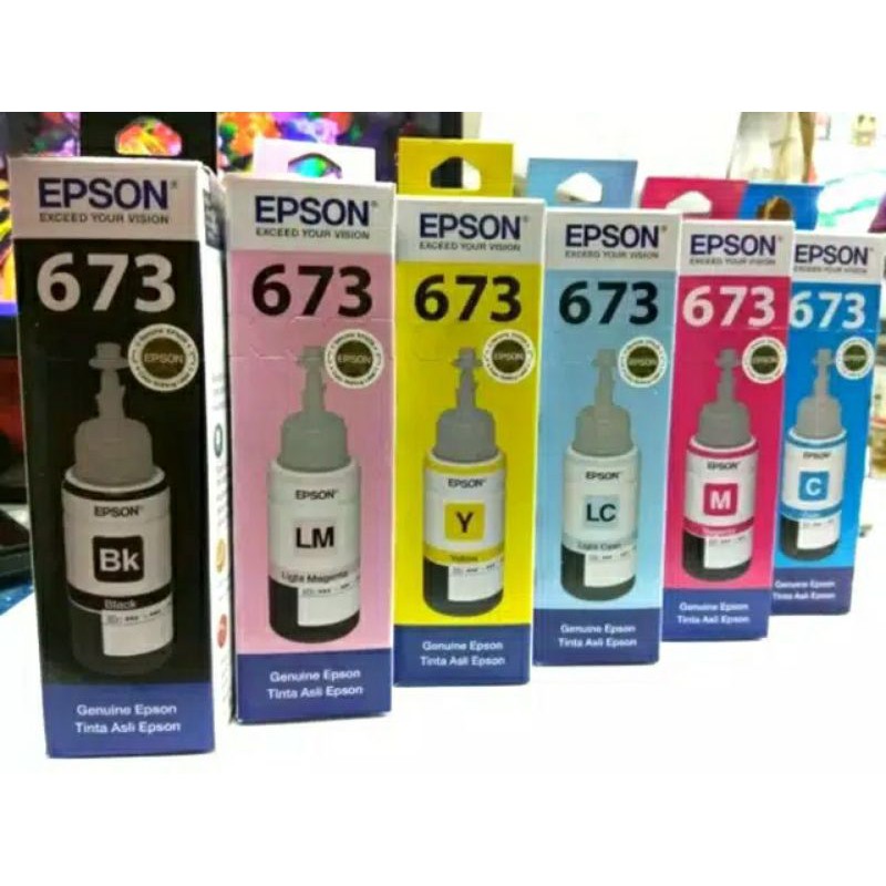 Paket Tinta Epson 673/T6731/L800 [B/C/M/Y/LC/LM]