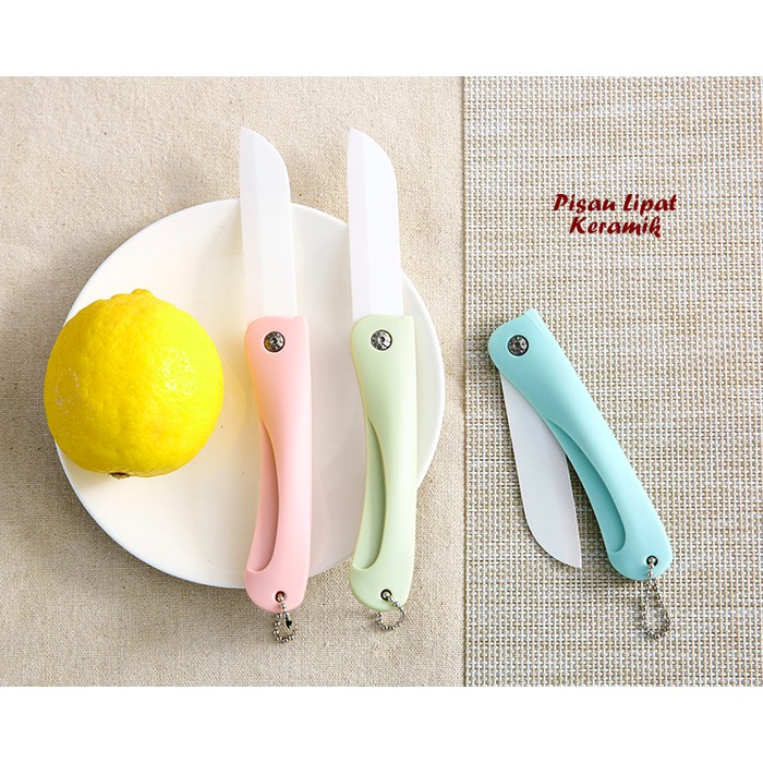 Sgmshop Pisau Dapur Lipat Model Unik Bahan Keramik Knife