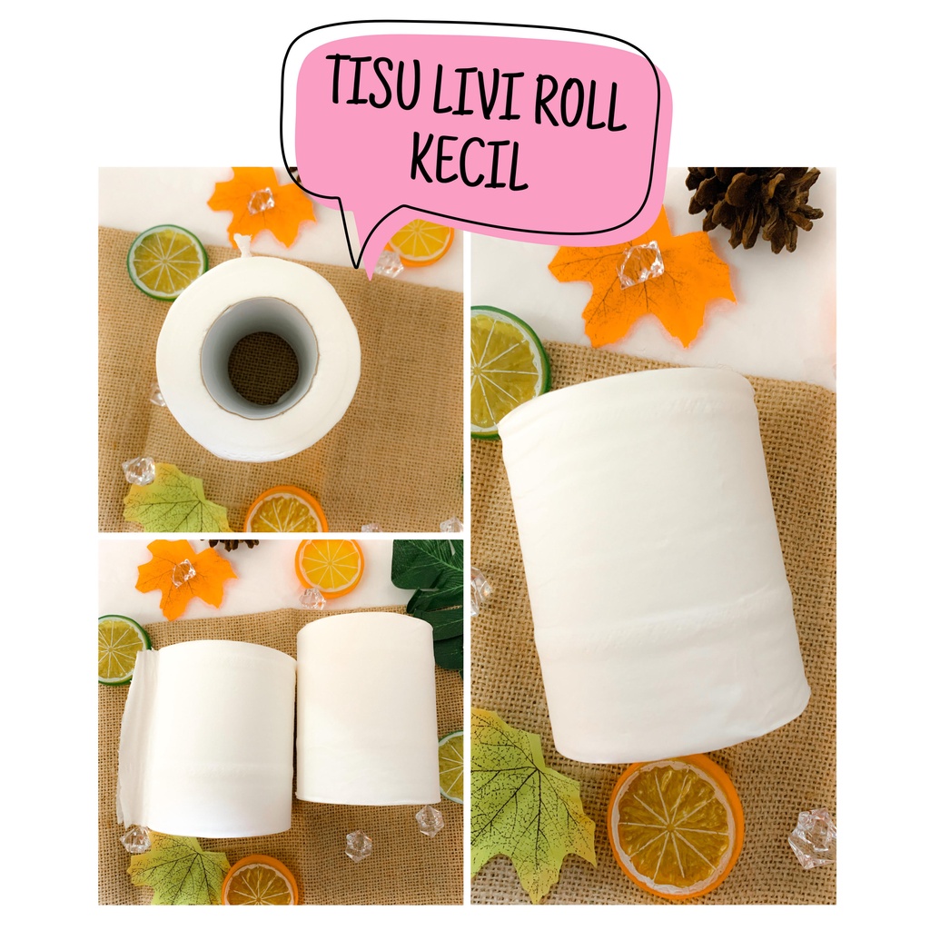 Tissue Toilet Roll Kecil 205 sheet / Tissue LIVI EVO Ellegant Roll Premium / Tisu Toilet Roll Kecil