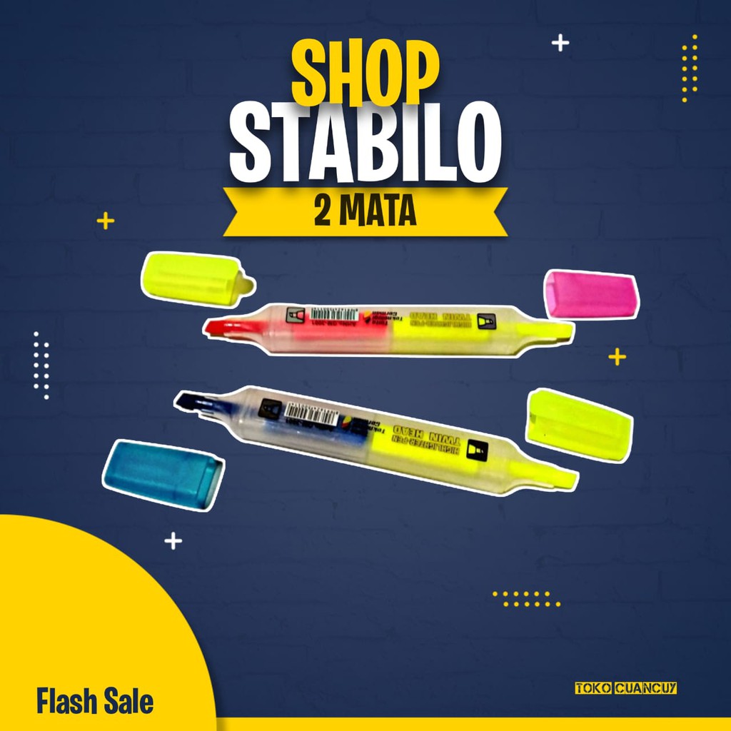 

Cuancuy - Stabilo Highlighter 2 SISI WARNA Warni Murah Berkualitas/ Stabilo Gadjah Mada TERMURAH COD