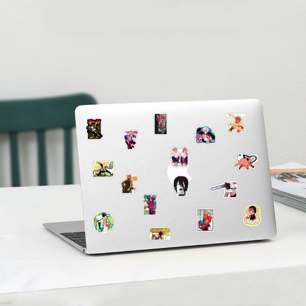 [Elegan] Chainsaw Man Anime Stiker Gitar Anime Koper Anime Klasik Tahan Air Karakter Graffiti Stiker Mainan Anak Notebook Dekorasi PVC Stiker Chainsaw Man Stickers