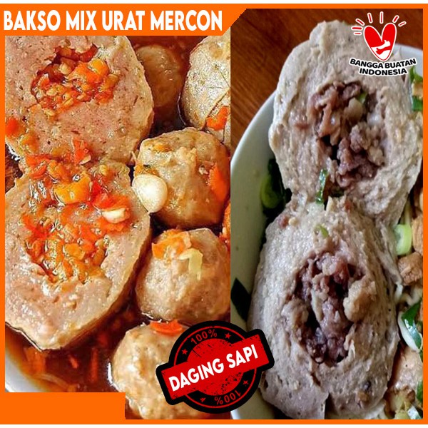 

BAKSO SAPI ASLI MIX URAT DAN MERCON 36 PCS - BAKSO PEDAS ENAK DAN BAKSO URAT HALAL/NON PENGAWET ENAK