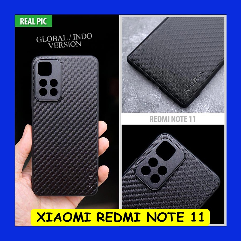 Xiaomi Redmi Note 11 - Full Carbon Fiber Hybrid Case Cover Casing