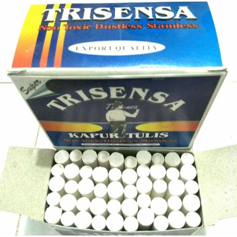 

KAPUR TULIS PUTIH MERK TRISENSA(ISI 50PCS)