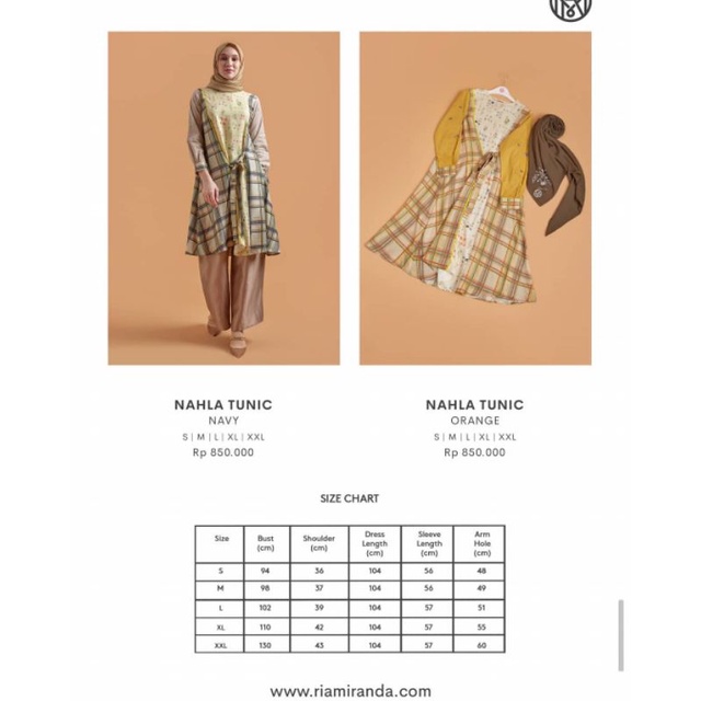 NAHLA TUNIK NAVY  ORI RIAMIRANDA