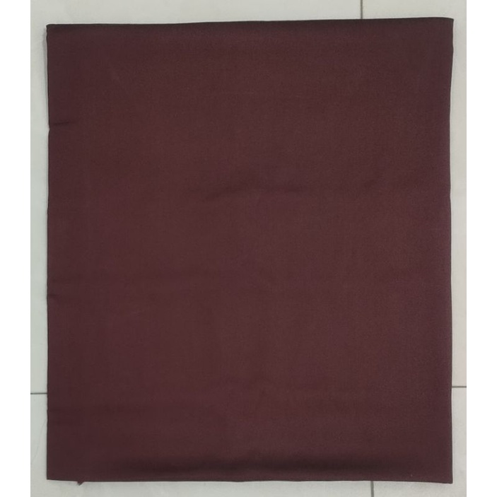 Kain Perca Rayon Twill Motif Merah Bata Polos 150Cm X 198Cm
