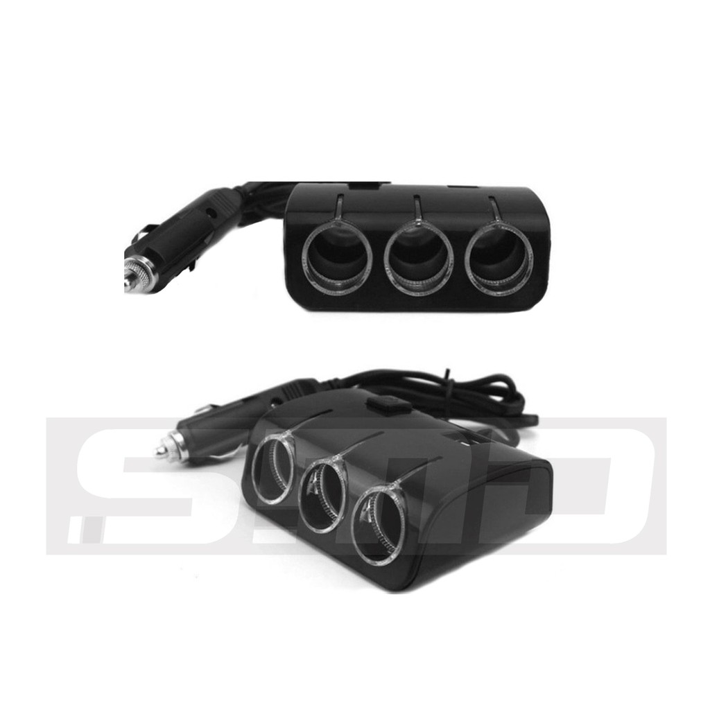 CAR CHARGER LED 3 PORT + 2 USB LED Mobil