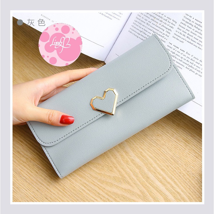 Dompet Lipat - Dompet Panjang Love Wanita Import Terbaru - Dompet Fashion Love Wanita - dompet cewe