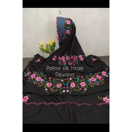 MUKENA TERUSAN / LAJURAN WARNA POLINO SUPER DEWASA