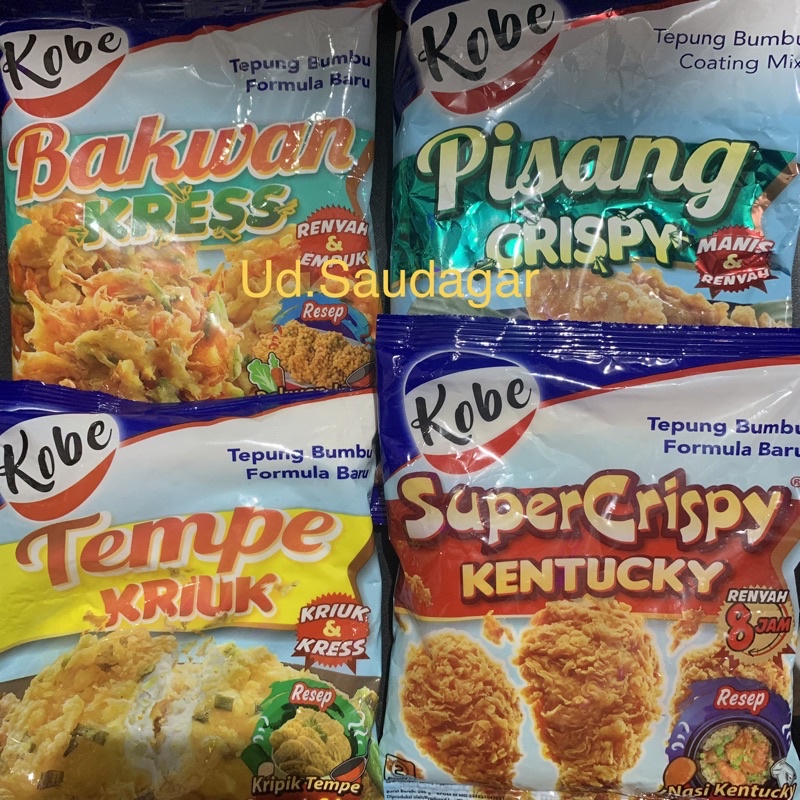 

Tepung Bumbu Kobe Bakwan / Pisang Crispy / Tempe / Kentucky 200Gr