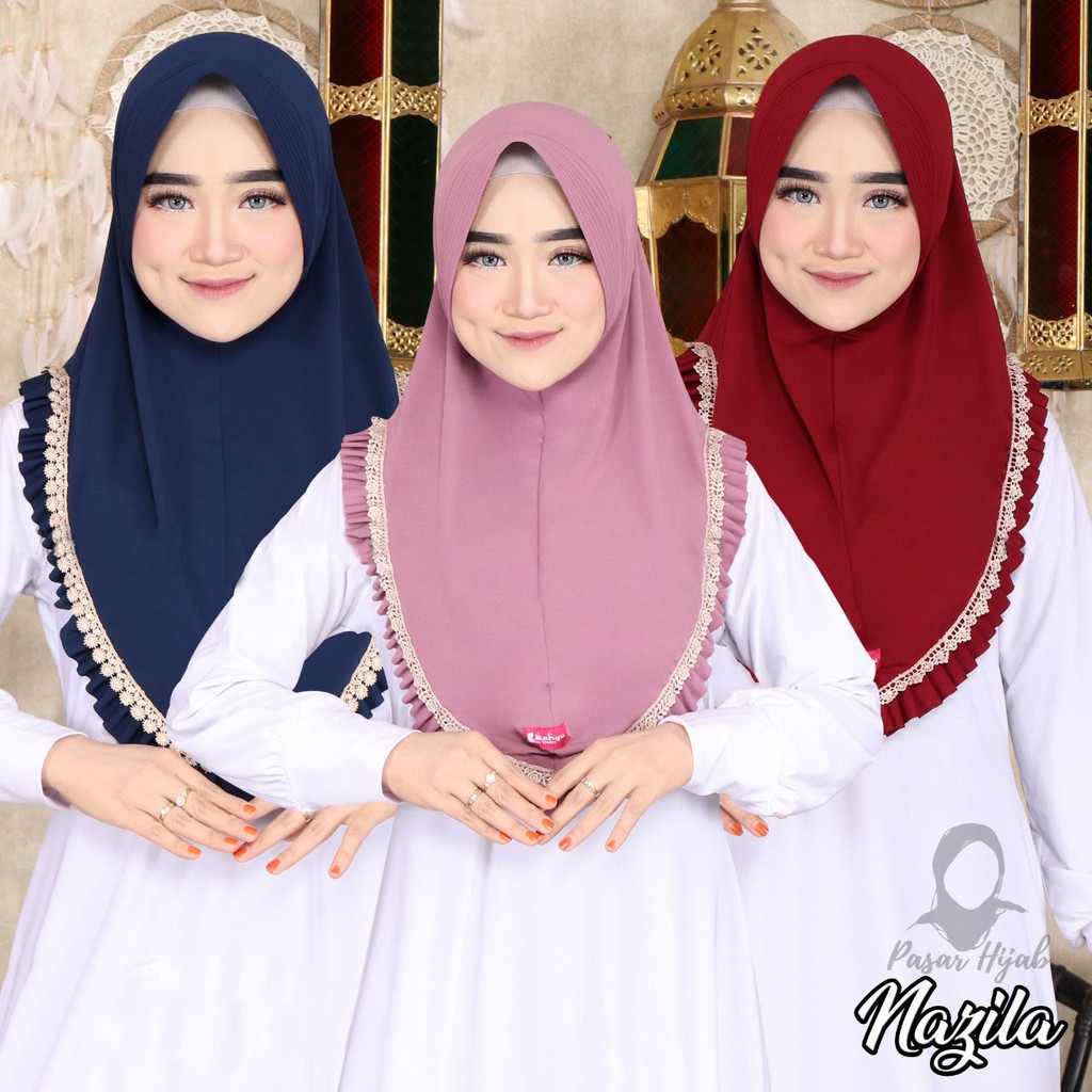 Jilbab Instan Nazila Hijab Instan Jersey Premium Kerudung Bergo Pasar Hija'b