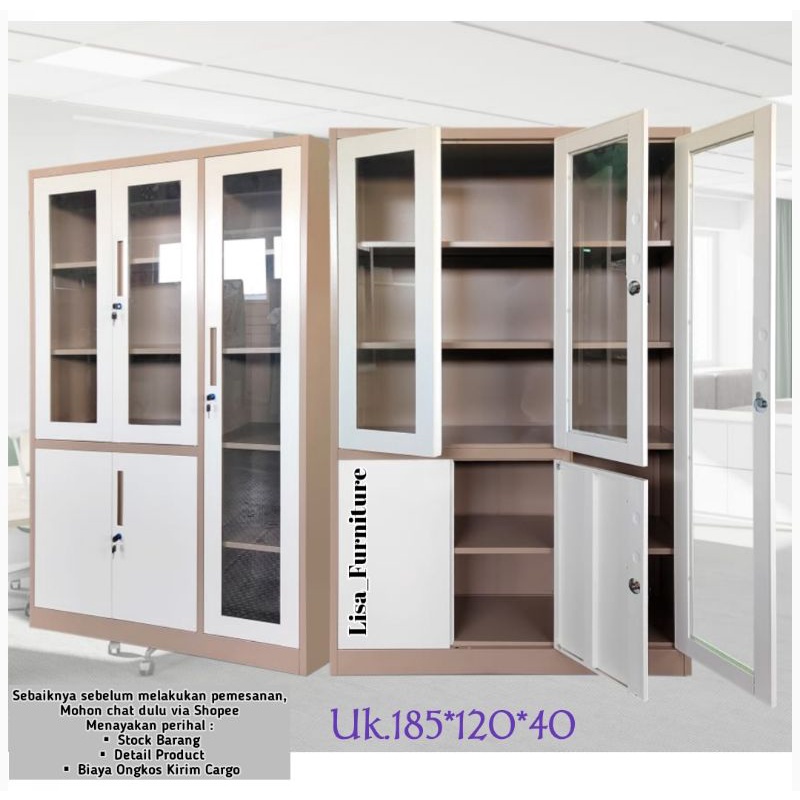 Lemari Kantor|Lemari Kantor Besi|Lemari Kantor Arsip|Lemari Kantor Kaca|Lemari Kantor 2 Pintu Kaca|L