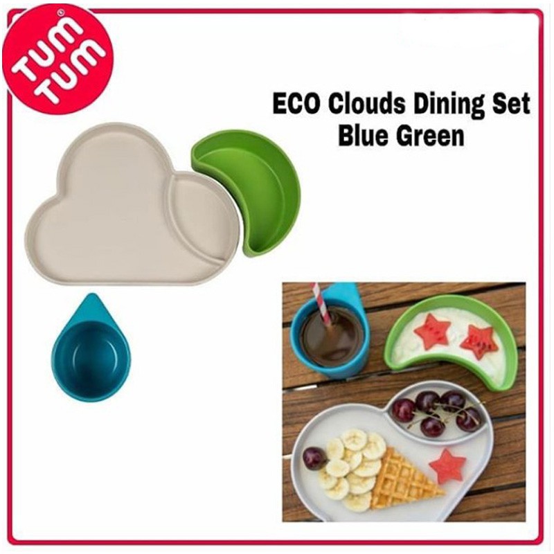 TumTum ECO Clouds Dining Set - blue green