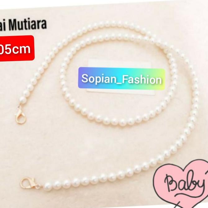 ✸ strap tas mutiara panjang 105cm ○