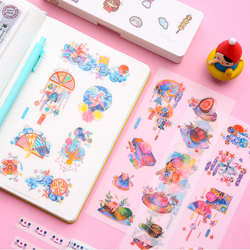 3 Sheets Japanese Creative Stickers Exquisite Handbook Stickers