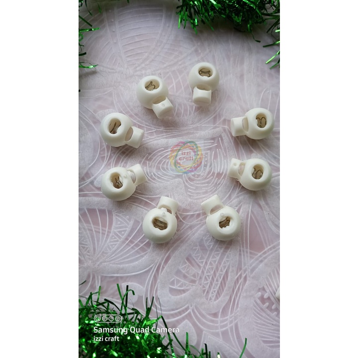 stopper tali bulat putih/penjepit tali