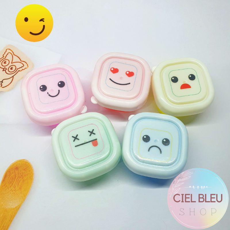 Slime EMOJI Glitter Lucu / Slaim Slem Es Krim Karakter Edukasi / CIEL BLEU SHOP