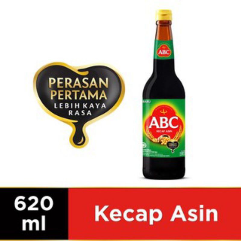 kecap asin ABC 620 ml botol kaca