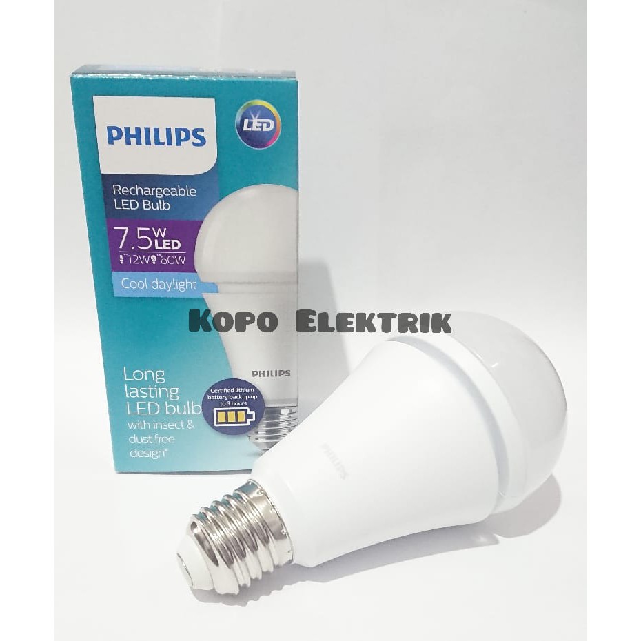 Lampu Emergency Philips 7.5W Lampu Darurat Putih 7,5 Watt