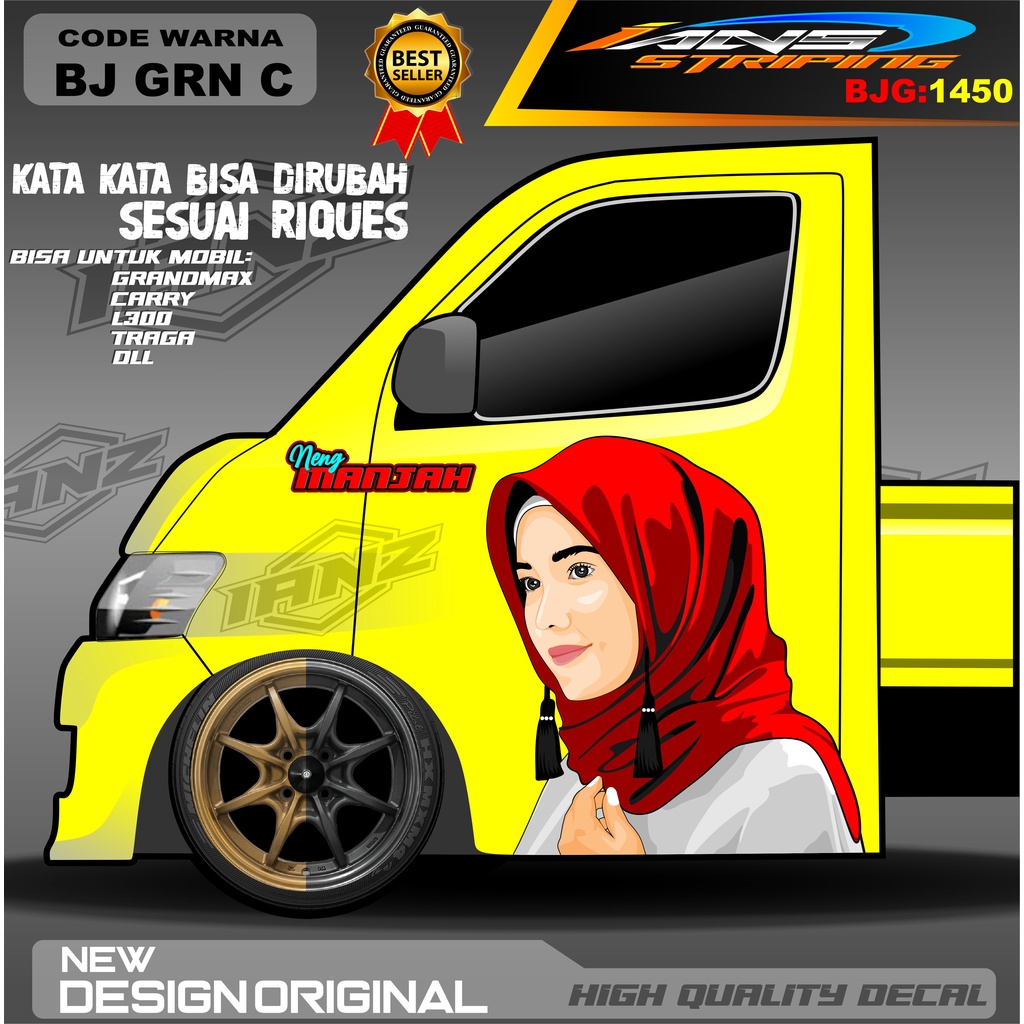 STIKER DECAL PINTU CARRY / DECAL PINTU TRAGA / STIKER MOBIL PICK UP