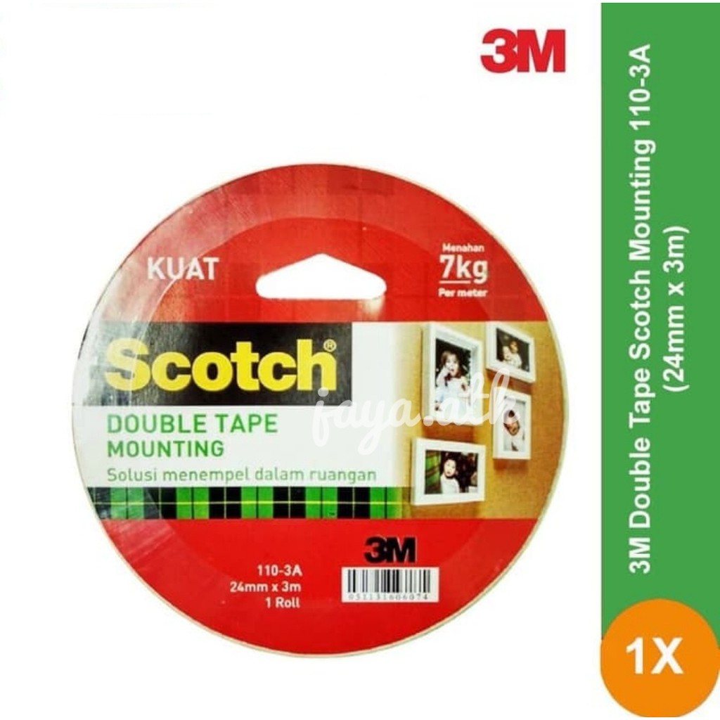 Mounting Tape - Double Foam - Double Tape 24mm X 3m 3M Scotch 110 - 3A