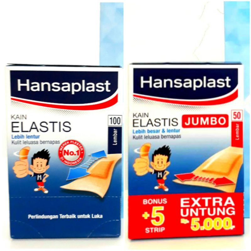 Hansaplast Kain Elastis Standard  isi 100 lembar / Hansaplast Jumbo isi 50 lembar