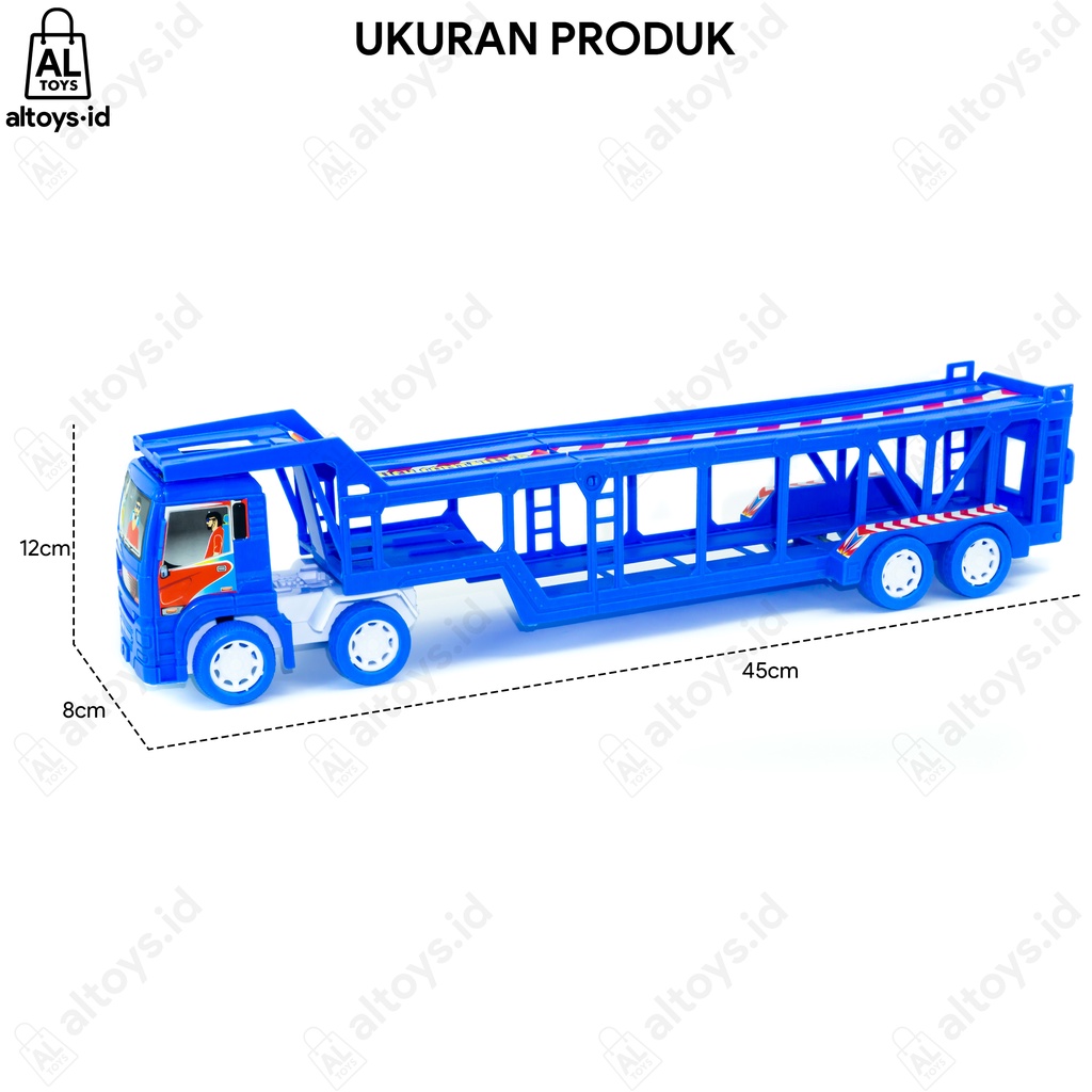 Mainan Mobil Truk Trailer Angkut Isi 5 Sedan / Truck Konstruksi Mainan Mobil Mobilan Truk Kontainer / Mainan Truk Isi Mobil Murah