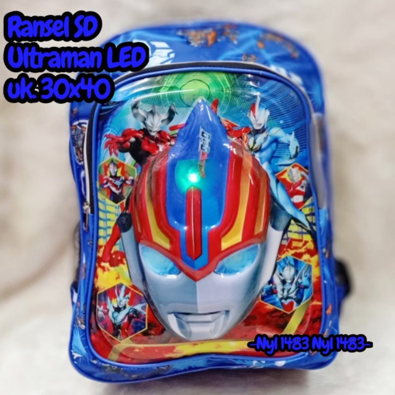 Tas Ransel Anak Laki-laki LED ULTRAMAN// Tas Anak Sekolah SD// Tas sekolah murah real pict