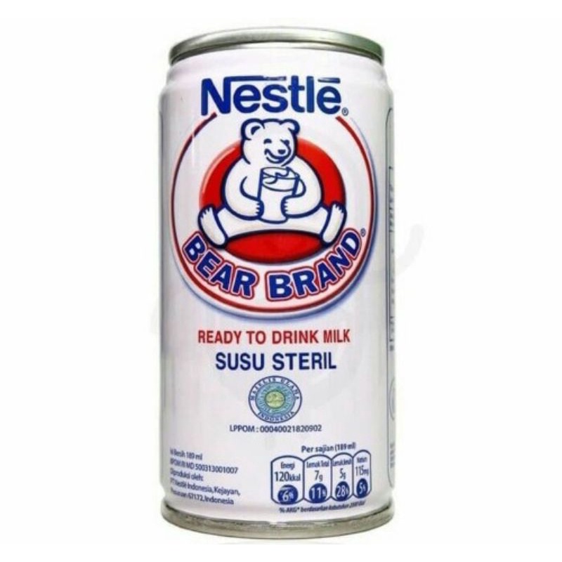 

Bear Brand Susu Kaleng Susu Beruang Susu Steril 189ml - Sembako Jogja