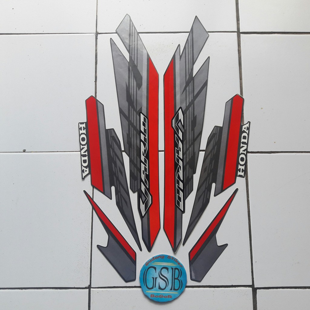 Striping Stiker Motor Honda Vario 125 2017 Abu Tua Shopee Indonesia