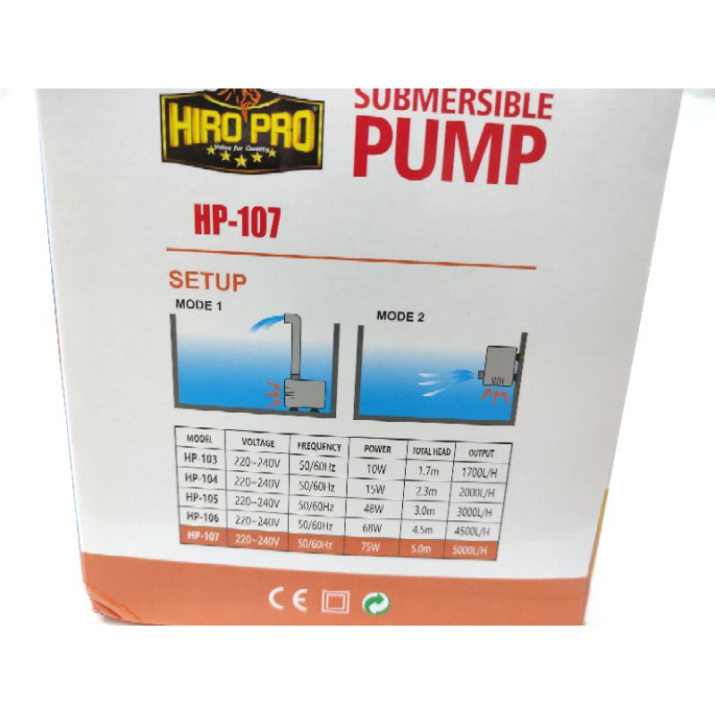 Promo murah pompa kolam HIRO PRO HP 107