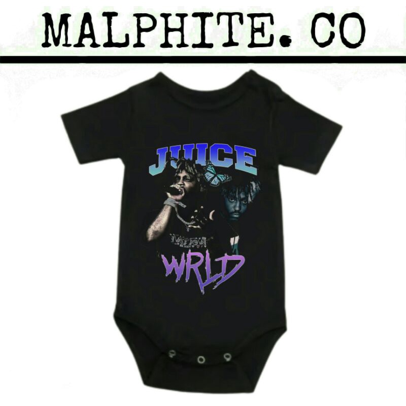Baby Jumper Juice WRLD Kaos Baju Bayi Motif Lengan Pendek Jumpsuit Libby Velvet Junior Kids Sleepsui