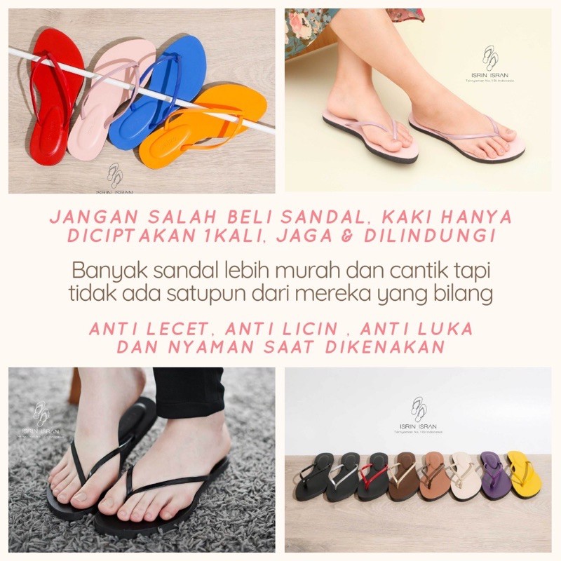 ( JEPIT  ETALASE 1 ) Sandal Wanita teplek tali flip flop nyaman ISRIN ISRAN