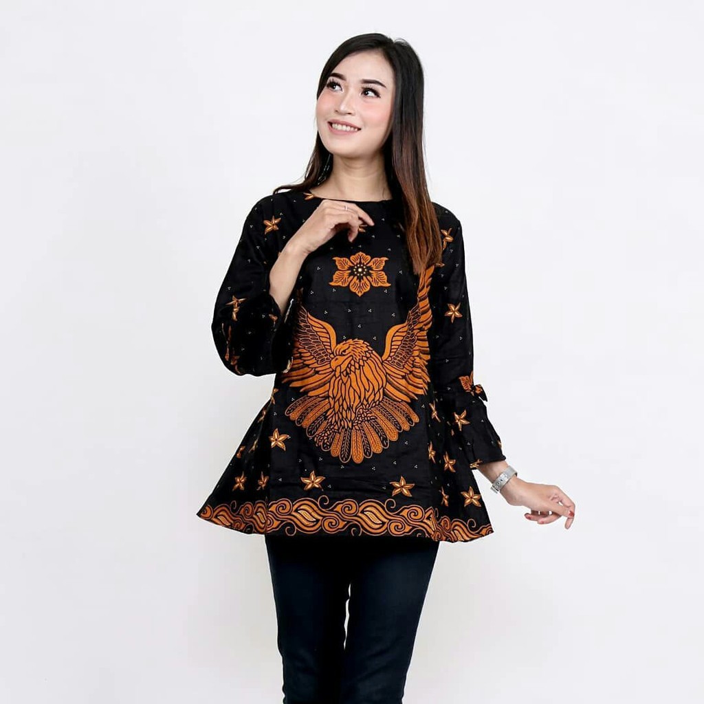 COD ºº batik NAUFAKENCANA-batik modern-atasan wanita-blouse batik-batik garuda-size jumbo