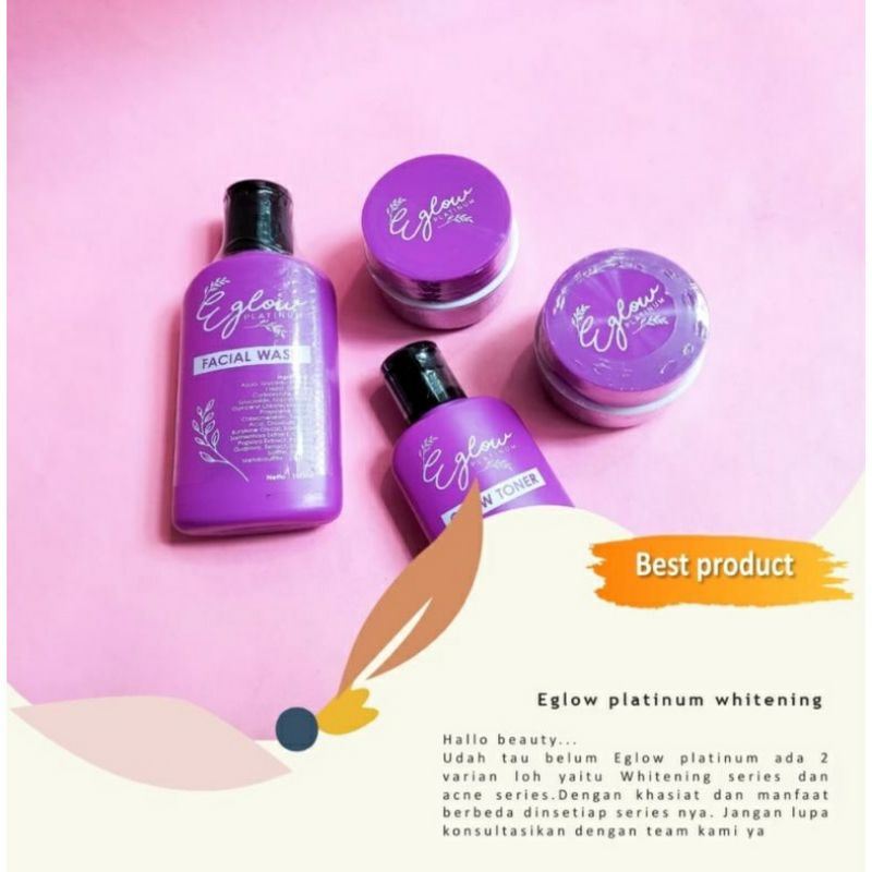 PAKET EGLOW PLATINUM BPOM / EGLOW SKINCARE / EGLOW PLATINUM ORIGINAL