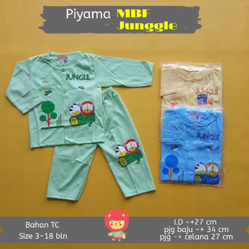 paket usaha 12 pcs piyama setelan panjang bayi 3-18 bulan